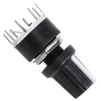 WSFS Fierbinte 1 buc negru banda de plastic comutator SR16 comutator 1 cuțit 5 boxe comutator rotativ 3.2*1.6*1.6 cm