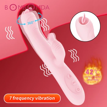 Limba Lins Vibratoare Pentru Femei Masturbator De 360 De Grade Leagăn Încălzire Vibrator Biberon Clitoris Lins Vibratoare Adult Jucarii Sexuale