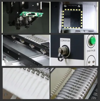 SMT Linie PCB Lipit Aparatul Vizual Poziția de Plasament Mașină NeoDen4 max 48 Alimentatoare 2 Camera+4Heads și Samsung Duza