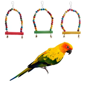 1 buc Colorate Leagăn de Păsări Papagal Ham Frânghie Hamac Agățat Jucării Papagal Papagalul