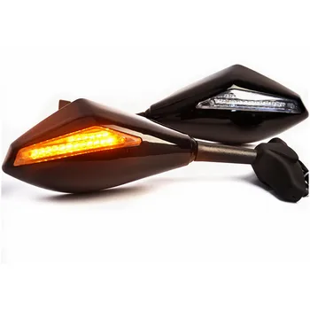 Motocicleta Integrate LED-uri de SEMNALIZARE PARTEA de OGLINZI Pentru YAMAHA YZF R6, Honda CBR600 1000RR Suzuki GSXR750 GSXR600 Kawasaki Z750S