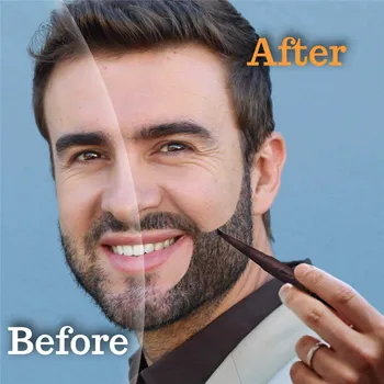 Barba Pen Frizer Creion și Perie de sex Masculin Mustață Reparații Formă Eficace de a Spori Părul Facial Impermeabil Dovada Sudoare Dovada