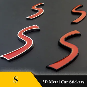 1 BUC 3D metal S emblema grătar, mașină de autocolante logo insigna Decalcomanii Auto styling Pentru BNW MINI cooper S JCW F55 F56 F60 R55 R56 R60 R61