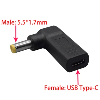 USB de Tip C de sex Feminin La DC 5.5*1.7 mm de sex Masculin PD Momeală Spoof Declanșa Mufa Jack Laptop-uri de Încărcare Rapidă Capul Convertor Adaptor de Alimentare