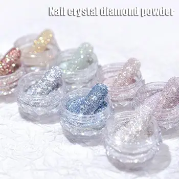 Noi Cristal De Diamant Unghii Pulbere Pentru Femei Decorare Unghii Strălucitor Nail Art Pudra De Arta Manichiura Foraj Pulbere