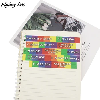 Flyingbee 15mmX5m Curcubeu Gay Creative DIY Mat Bandă de Hârtie Impermeabilă Autocolante Notebook Decorare Cadouri X1087