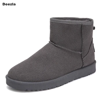 Clasic din piele de oaie piele Glezna cizme de piele de Căprioară cald cizme de zapada pentru barbati Chelsea Cizme maro negru de iarnă pantofi pentru bărbați Dimensiunea 39-44
