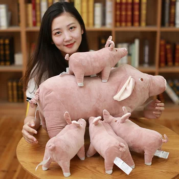 Simulare animal porc papusa mare jucărie de pluș de porc păpușă jucărie de dormit perna pentru copii cadou de ziua 24inch 60cm DY50735