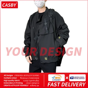 Toamna Iarna la Modă Simplitate Mens Jacheta de Agrement Individualiza Grafic Personalizat cu Fermoar Haine de Imprimare Culoare Solidă Topuri DXX-H210