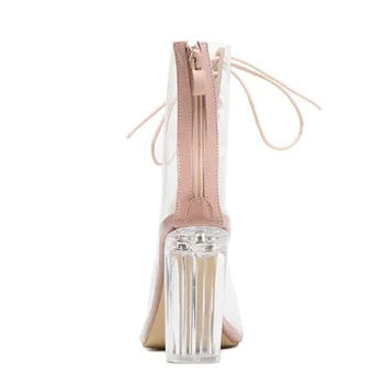 DIJIGIRLS Femei Curea Glezna Plexiglas Tocuri inalte PVC Cristal Sandale de Curea Cataramă de Moda de Înaltă Calitate Pantofi de Vara
