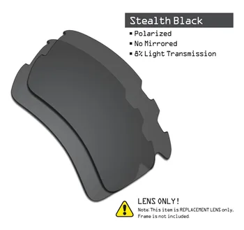 SmartVLT 2 Perechi de ochelari de Soare Polarizat Lentile de Înlocuire pentru Oakley Flak 2.0 XL Ventilat Stealth Negru si Argintiu Titan