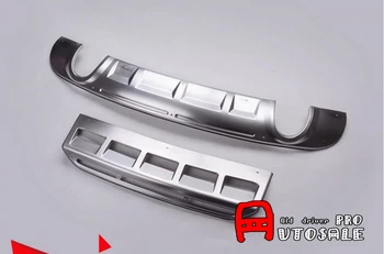 Pentru Audi Q5 2008 - 2012 din Oțel Inoxidabil, Fata + Bara Spate Mini Protector Guard plate Trim 2 buc