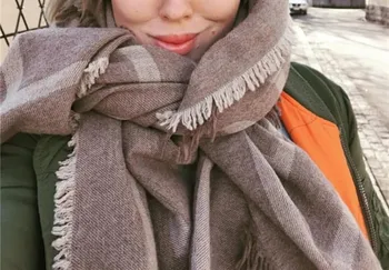 Nouă Femei Fular supradimensionat geometrice, dungi Printted doamna de Moda șal de sex Feminin scarfves