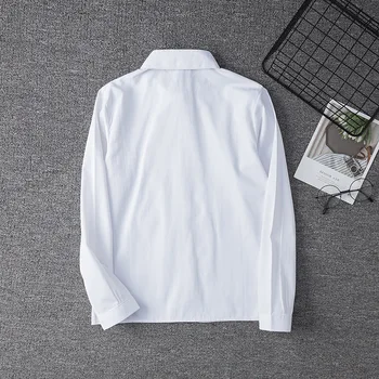 Toamna anului 2020 Nou JK cu Mâneci Lungi Tricou Alb Femei Single-Breasted Rever Culoare Solidă Cardigan Haine Bluze Et Chemises