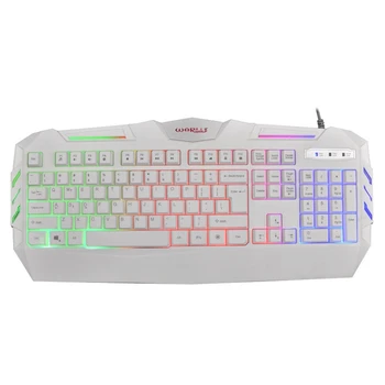 LUPILOR Joc Tastatură K3 USB Cablu Iluminat cu LED-uri Colorate cu iluminare din spate Multimedia PC Gaming Keyboard