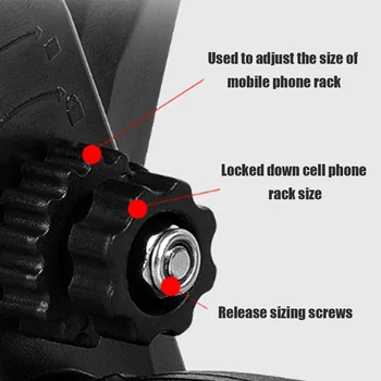 1 buc Motocicleta Bicicleta Ghidon PVC Suport de Telefon cu 4 colturi pentru 3.5-6.5 inch GPS Telefon Mobil Mount Titularului (Negru)