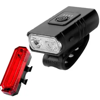 USB Reîncărcabilă cu LED-uri Impermeabil Bicicleta Far Stop Bicicleta Cap Coada Lampa de Dropshipping