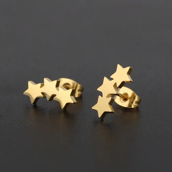 Moda cercei versiunea coreeană femei doamnelor din oțel inoxidabil bijuterii stele cercei de aur 2020 gypsophila drăguț cercei rafinat