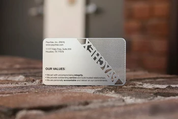 Design creativ personalizate din oțel inoxidabil tăiat cu laser de metal card de metal business card