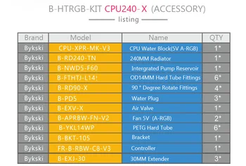 Bykski Greu Tub Kit Pentru CPU Și GPU Răcite cu Apă ,Inclusiv Fitinguri ,Controler ,Supapa de Aer,Ventilator,Rezervor de Apă,B-HTRGB-KIT-X
