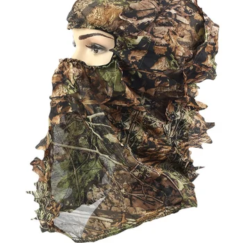 Camuflaj Vanatoare cu Frunze 3D Masca de Fata Capota în aer liber, de Vânătoare, de Pescuit, articole de acoperit capul Camo Pălărie