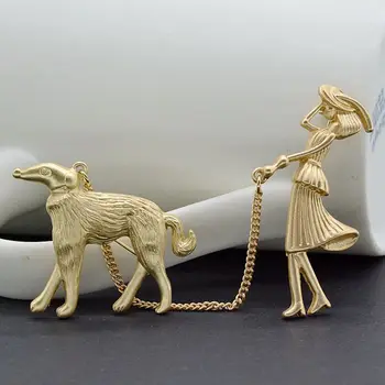 Drăguț Câine Teckel Broșe Pentru Femei De Moda De Metal Cristal Email Animale Brosa Bijuterii
