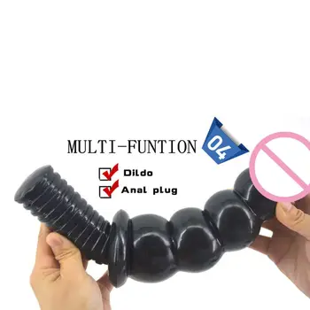 2021 Noi Femei Barbati Masturbare Jucărie cu Mâner de Simulare Penis Adult Sex Toys G-point Super Mare Lung Anal Plug Margele Penis artificial