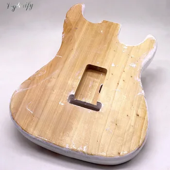 Mâna stângă DIY vopsea de mână din lemn de plop ST chitara electrica corp de culoare alb personalizate pictura chitara butoi chitara accesorii