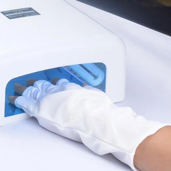1 Pereche de Protecție UV de Unghii Jumătate Mănuși de Protecție împotriva Radiațiilor Fototerapie Nail Art Mănuși Anti-ultraviolete Expuse Deget Mănuși
