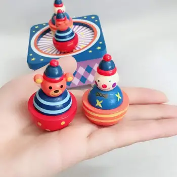 Creative Lemn Clovn Muzica Dance Cutie Meserii Acasă Jucării de Decorare Ziua de nastere Cadou de Crăciun pentru Copii Copii Copilul