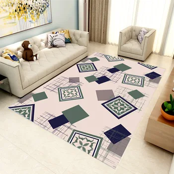 Stil European mici proaspete geometrice covor living, masă de cafea, canapea de decorare podea dormitor noptieră non-alunecare de covor