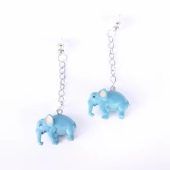 Drăguț Trei-dimensional Elefant Tassel Cercei pentru Femei la Modă de Bijuterii de Simulare de Animale Drop Cercel Fata Accesorii Cadou