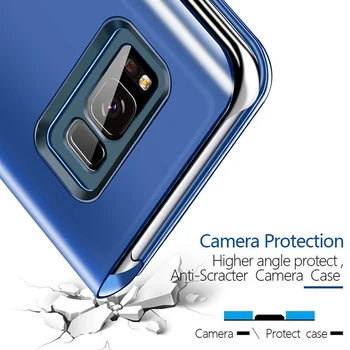 Smart Mirror Flip Caz de Telefon Pentru Samsung Galaxy Nota 10 3 4 8 5 9 S6 S7 S8 S9 S10 S10E 5G Lite Edge Plus Pro Caz de Protecție