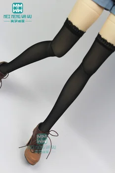 BJD accesorii pentru 27cm-65cm 1/6 1/4 1/3 BJD DD SD YOSD papusa de moda Negru lung șosete ciorapi de dantelă