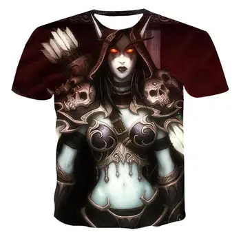 Noua runda gât T-shirt pentru bărbați de înaltă calitate pentru bărbați T-shirt, cu mâneci scurte întuneric monstru 3D imprimate moda barbati frumosi T-shirt