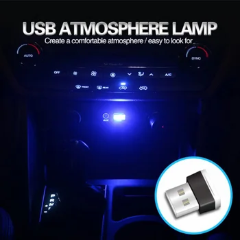 Mașină nouă Lumină LED-uri USB Atmosferă de Lumină Pentru Toyota Avensis Corolla Yaris Rav4 Auris, Prius Prado Camry Celica Fortuner Ven