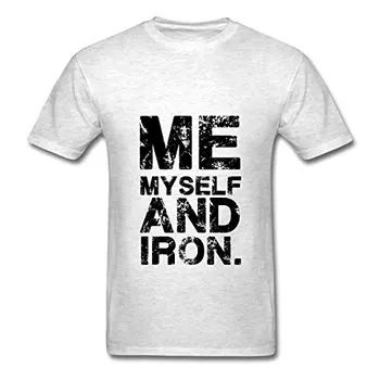 2017 moda Gymer Motivația de Mine Însumi Și de Fier pentru Bărbați T-Shirt din bumbac O-Neck T Shirt