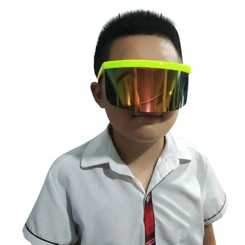 Futurist Supradimensionat Shield Vizieră de Soare Top Plat Oglindă Mono Obiectiv pentru copii Copii d88