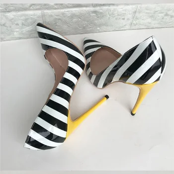 Tocuri inalte sexy femei elegante, pantofi cu toc subțire de calitate punct deget de la picior toc 12cm pompe de brevete din piele reuniunea partidului pantofi 2020