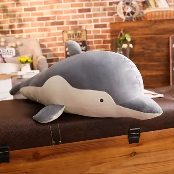 90cm Super Moale Delfin Jucărie de Pluș Drăguț Simulare Delfin Umplute de Animale Desene animate Papusa Perna Canapelei Copii Iubitorii de Cadouri