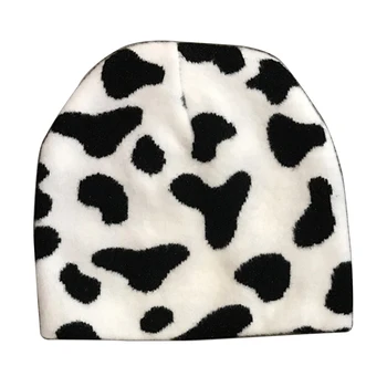 Iarna Moale Moda Cald Zebra Vaca Leopard Imprimate Beanie Hat Capac pentru Femei