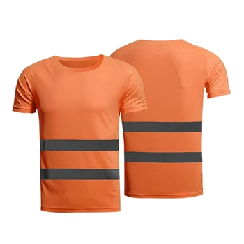 Reflectorizante de Siguranță T-Shirt cu Maneci Scurte Vizibilitate Mare Teuri Topuri de Siguranță Echipament de Fitness-Ul de Construcție Femei Barbati\'s Sport