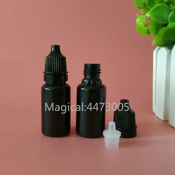 10ml 5ml Negru Cosmetice Plastic Lichid Aruncă Sticla Goală Farmaceutice Ulei Esențial Dropper Sticle de Lumină Evita Transport Gratuit