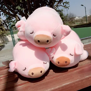 45cm Noua Creatie de Porc Roz de Pluș Moale Papusa Jucării Drăguț Porc Norocos Perna Cadou pentru Copii, Pentru Copii Fata de Iubitorii De Cadou de Crăciun