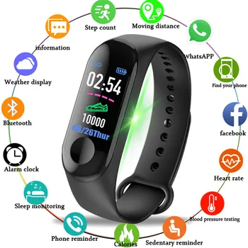 M3 Inteligent Brățară Bandă de Ritm Cardiac Uita-te la Activitatea Tracker de Fitness pulseira Relógios reloj inteligente