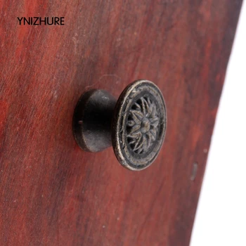 YNIZHURE 30buc 18*16mm Flori Dom bronz European clasic retro aliaj de zinc singur orificiu rotund sertar ușa antic ocupa