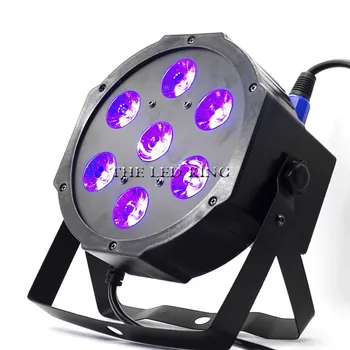 Fără fir de control de la distanță 7 LED-uri LED-uri Lumina de Scena 4in1 RGBW Cristal Magic Ball Bec DMX Par Lumina 110-240V Club Disco Party Lumina