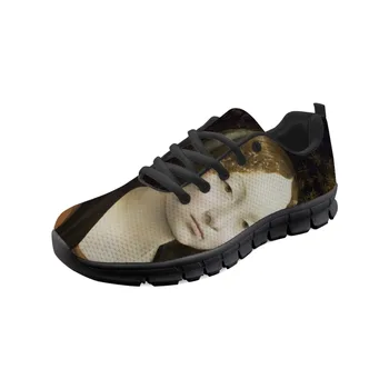 Adidasi Barbati Pantofi Plat băiat de Primăvară Pictura Arta Imprimate de jos Negru Apartamente Confortabile Respirabil Leonardo da Vinci Bucată de master