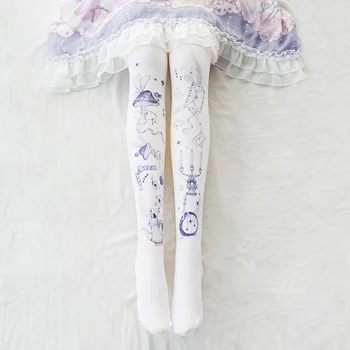 Alice în vis japonez lolita chilot imprimare lolita ciorapi loli fata Ciorapi jambiere Drăguț Lolita Moale Fata de elevi