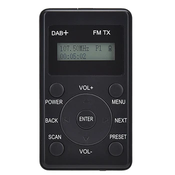 Mini Radio Portabil cu DAB+/DAB/FM Stereo Radio de Buzunar cu Ecran LCD și Căști